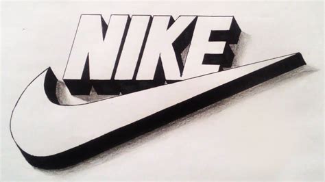 Nike logo 3d drawing